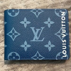 Louis Vuitton Blue Monogram Bifold Wallet